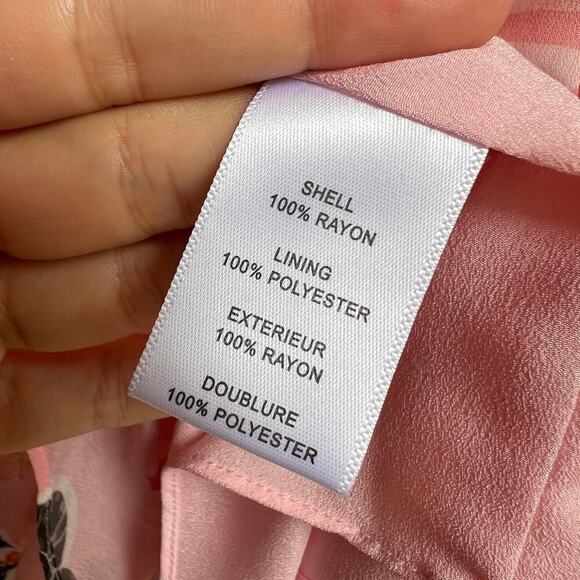 Milly Eva Pink Seashell Cowl Neck Mini Dress Size 2 - Picture 6 of 7